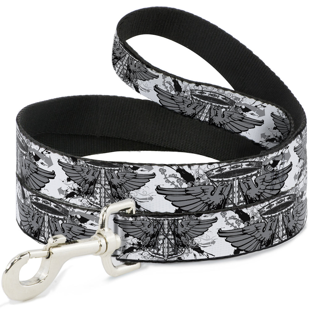 Dog Leash - Phoenix Shield White Dog Leashes Buckle-Down