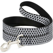 Dog Leash - Paw Print White/Black Dog Leashes Buckle-Down