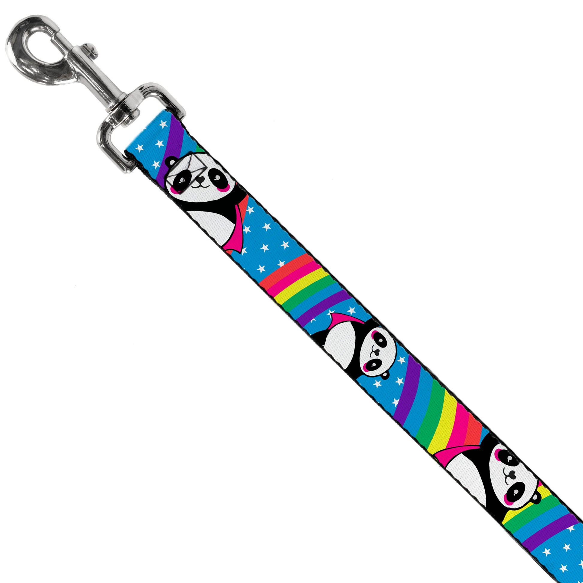 Dog Leash - Pandas & Rainbows w/Stars Dog Leashes Buckle-Down