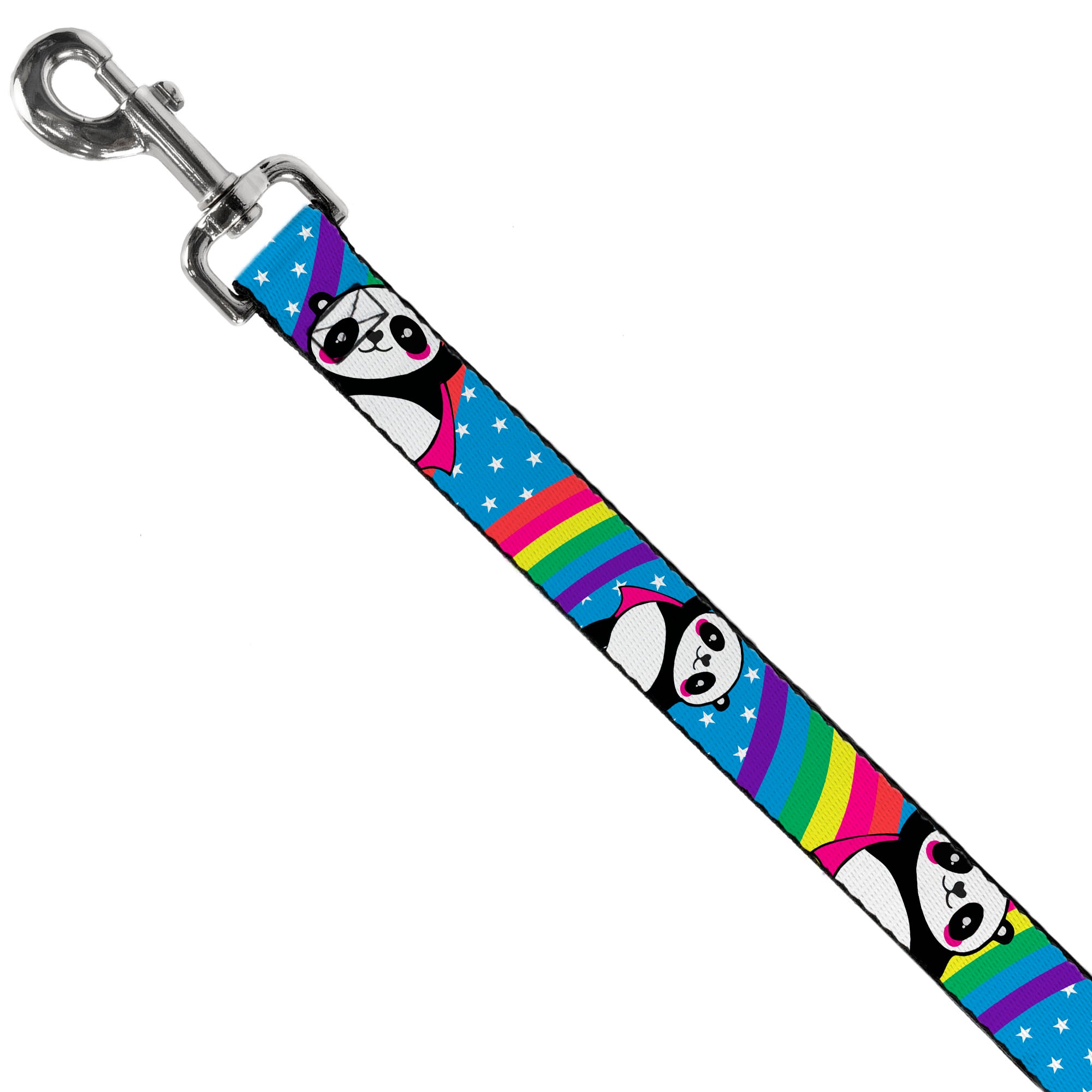 Dog Leash - Pandas & Rainbows w/Stars Dog Leashes Buckle-Down