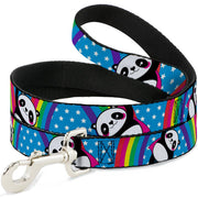 Dog Leash - Pandas & Rainbows w/Stars Dog Leashes Buckle-Down