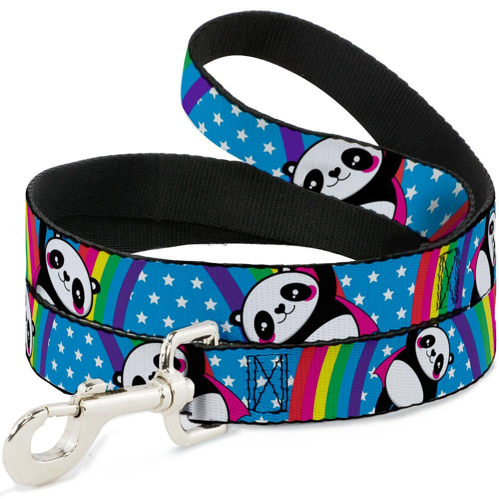 Dog Leash - Pandas & Rainbows w/Stars Dog Leashes Buckle-Down