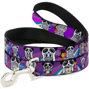 Dog Leash - Panda Hat Animals w/Bright Color Burst Dog Leashes Buckle-Down