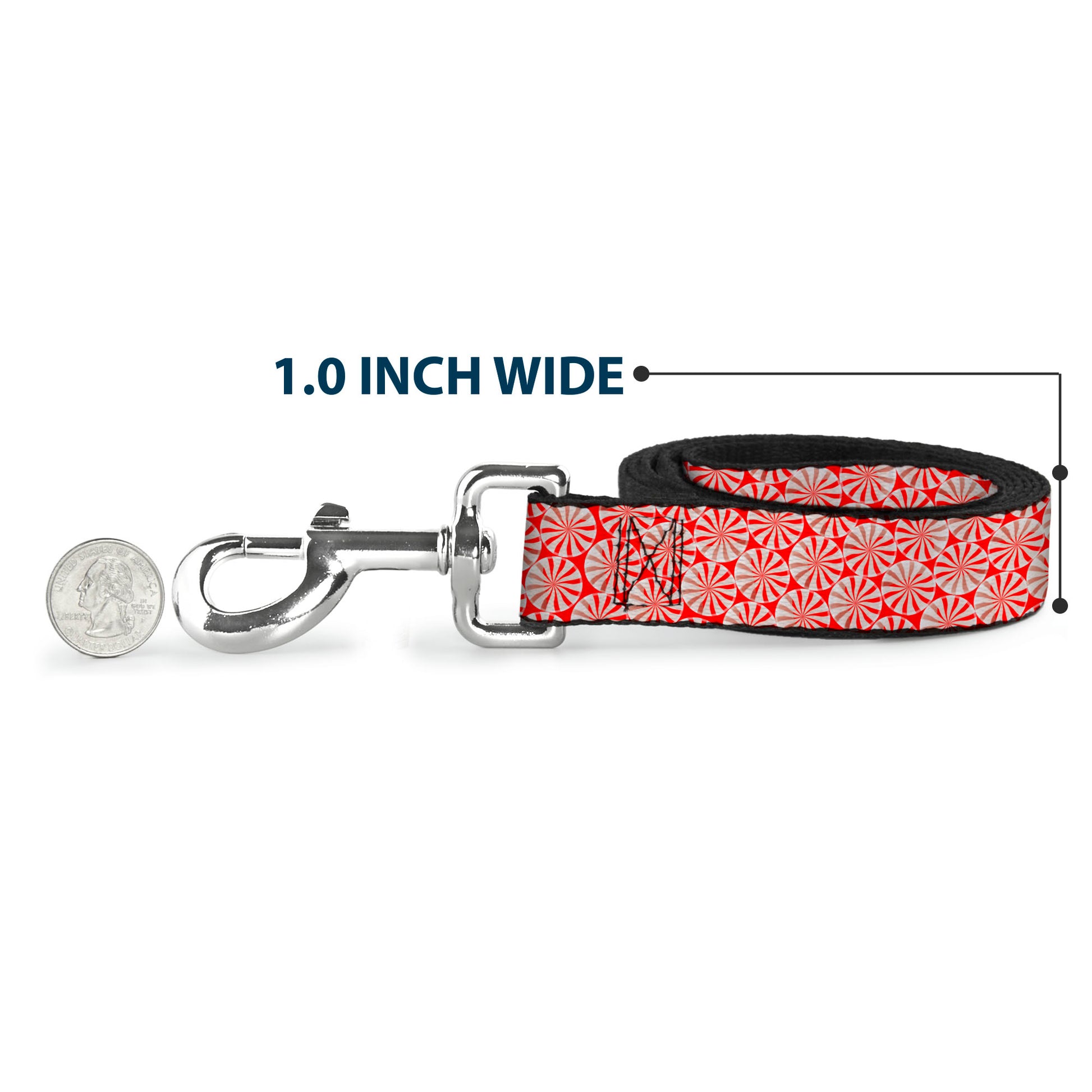 Dog Leash - Peppermint Candies Dog Leashes Buckle-Down
