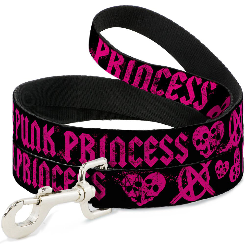 Dog Leash - Punk Princess Black/Fuchsia Dog Leashes Buckle-Down