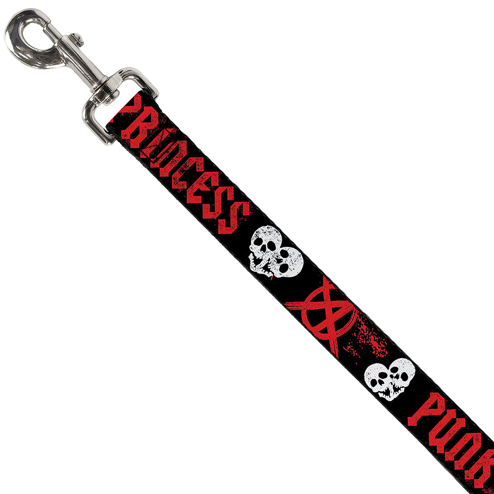 Dog Leash - Punk Princess Black/Red/White Dog Leashes Buckle-Down