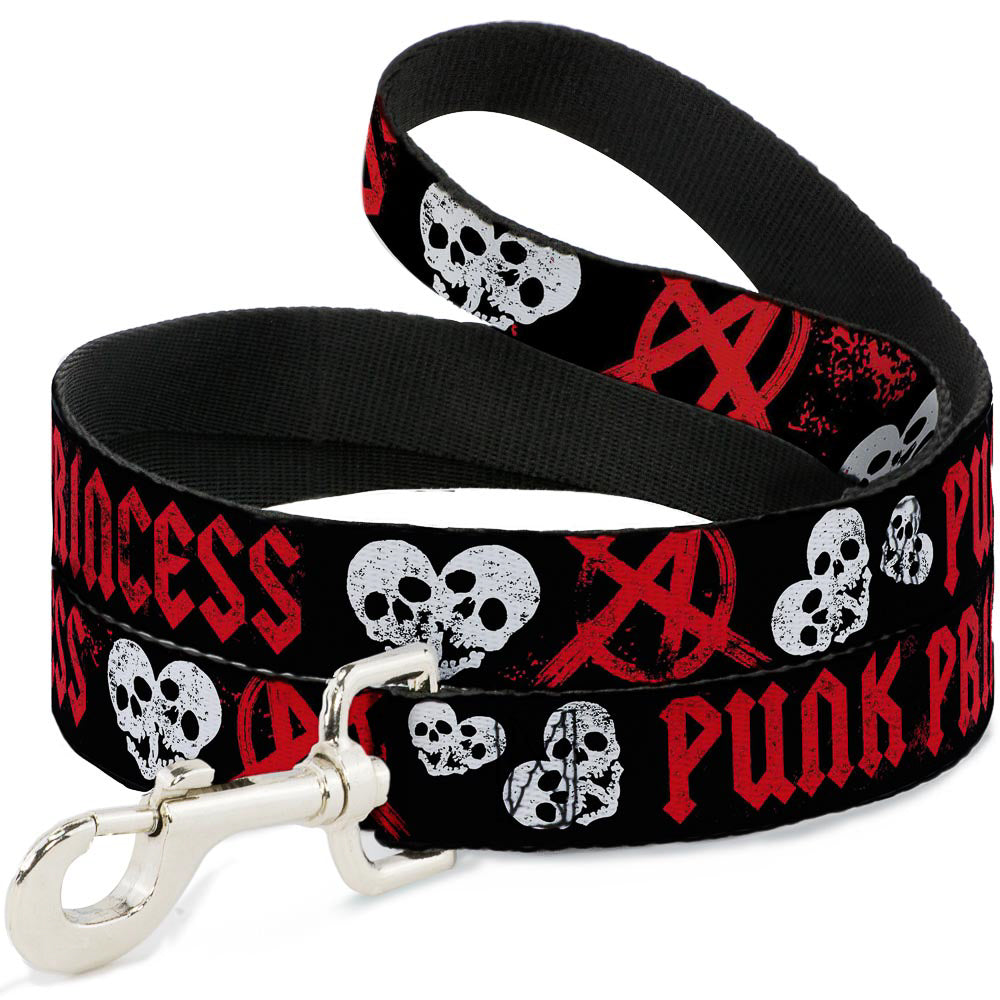 Dog Leash - Punk Princess Black/Red/White Dog Leashes Buckle-Down