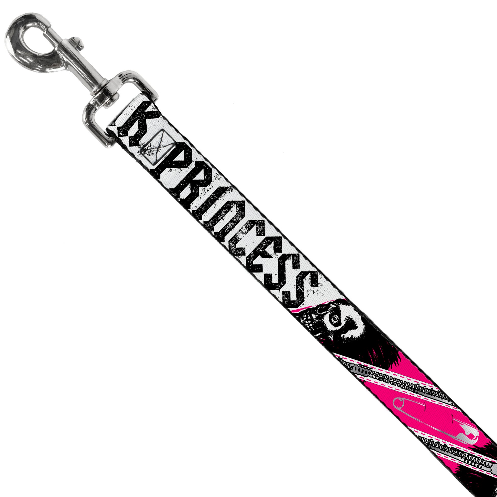 Dog Leash - Punk Princess w/Zippers & Skulls Dog Leashes Buckle-Down