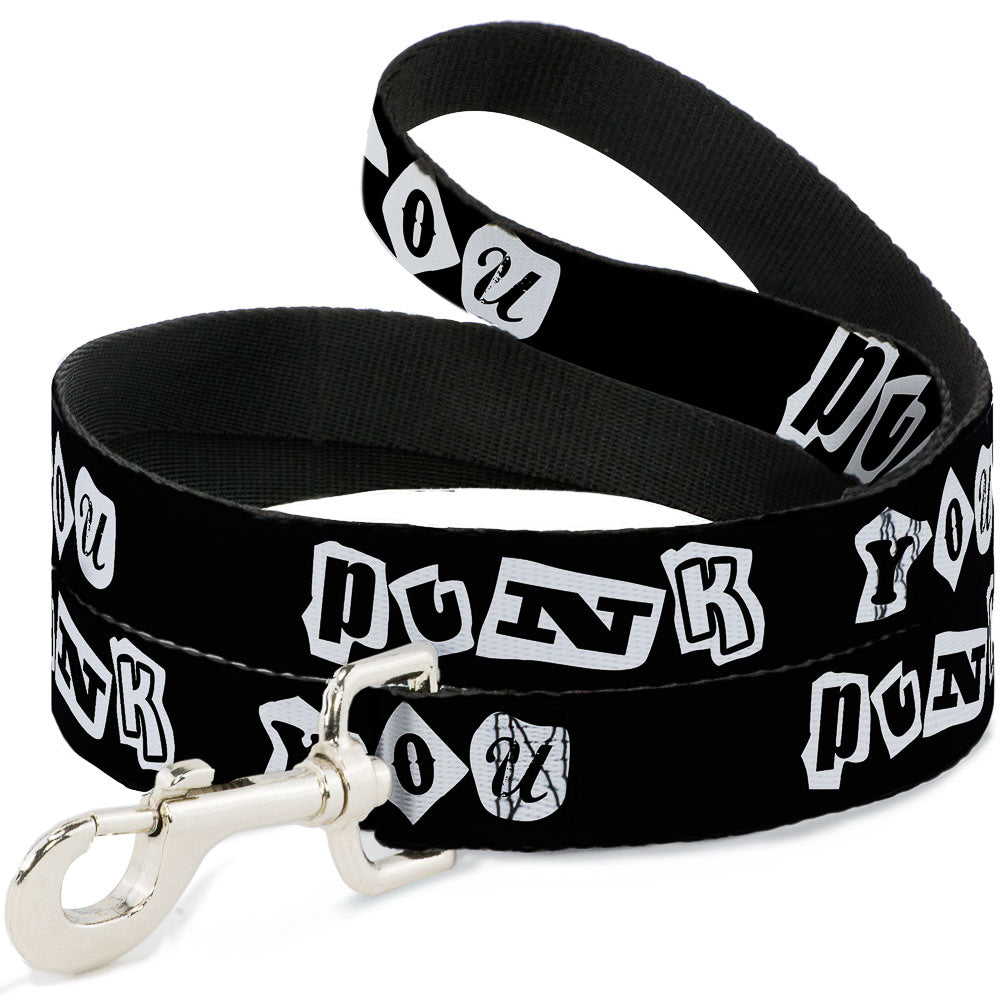 Dog Leash - Punk You Black/White Dog Leashes Buckle-Down