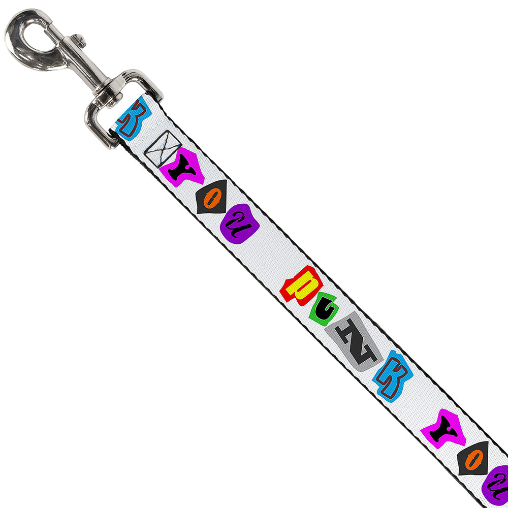 Dog Leash - Punk You White/Full Color Dog Leashes Buckle-Down