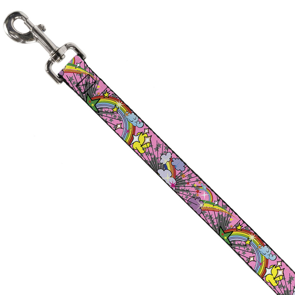 Dog Leash - Rainbow Cloud Stars Pink Dog Leashes Buckle-Down