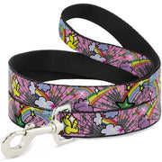 Dog Leash - Rainbow Cloud Stars Pink Dog Leashes Buckle-Down