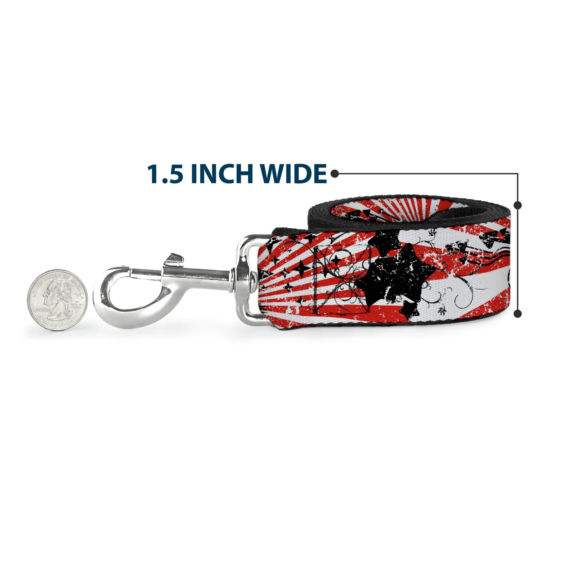 Dog Leash - Rising Sun White/Red Dog Leashes Buckle-Down