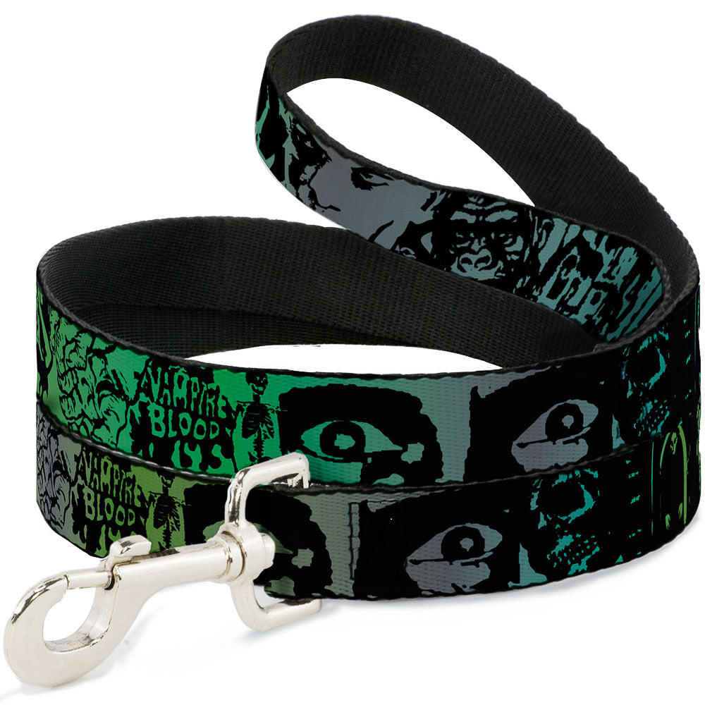 Dog Leash - Retro Monster Aqua/Black Dog Leashes Buckle-Down