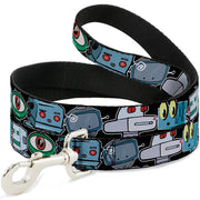 Dog Leash - Robots CLOSE-UP Black Dog Leashes Buckle-Down