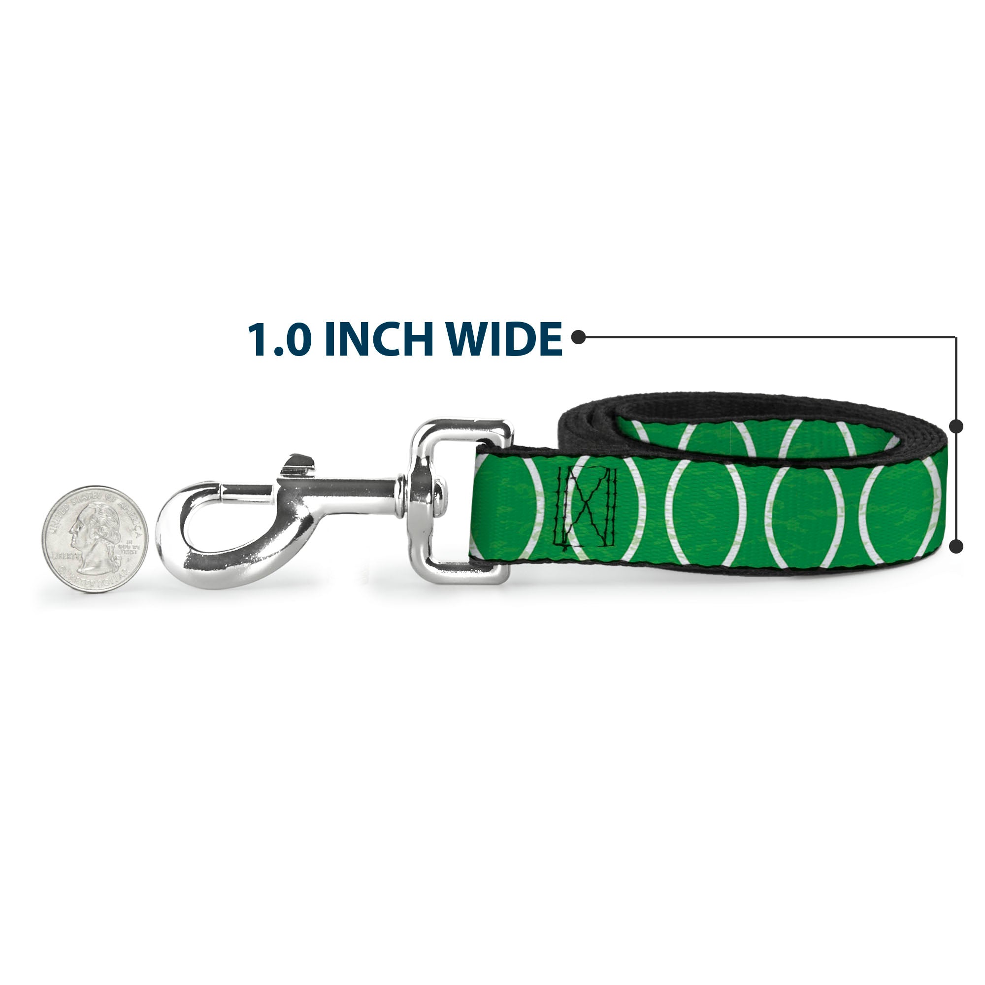 Dog Leash - Rings Camo Neon Green/White Dog Leashes Buckle-Down