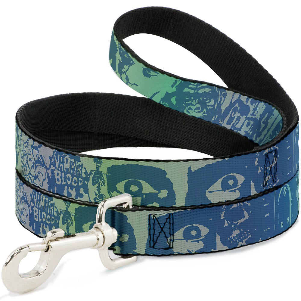 Dog Leash - Retro Monster Aqua Dog Leashes Buckle-Down