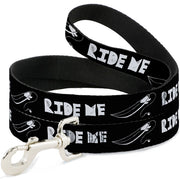 Dog Leash - RIDE ME Surfboard Black/White Dog Leashes Buckle-Down