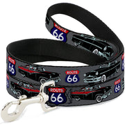 Dog Leash - Route 66 Classics Gray Dog Leashes Buckle-Down