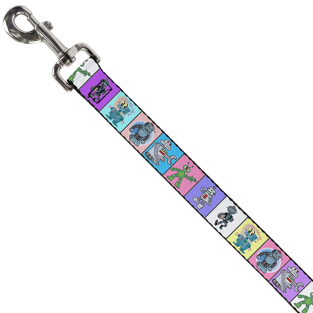 Dog Leash - Robots Pastel Blocks Dog Leashes Buckle-Down