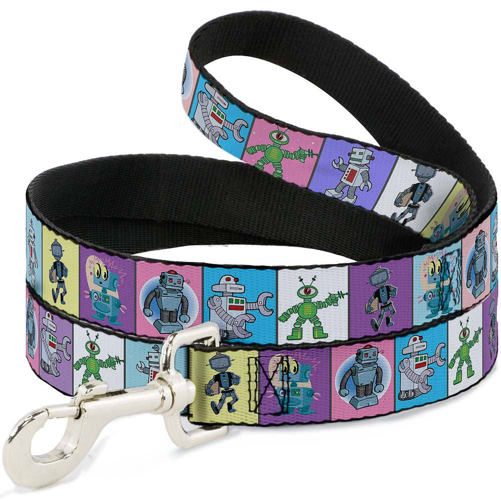 Dog Leash - Robots Pastel Blocks Dog Leashes Buckle-Down