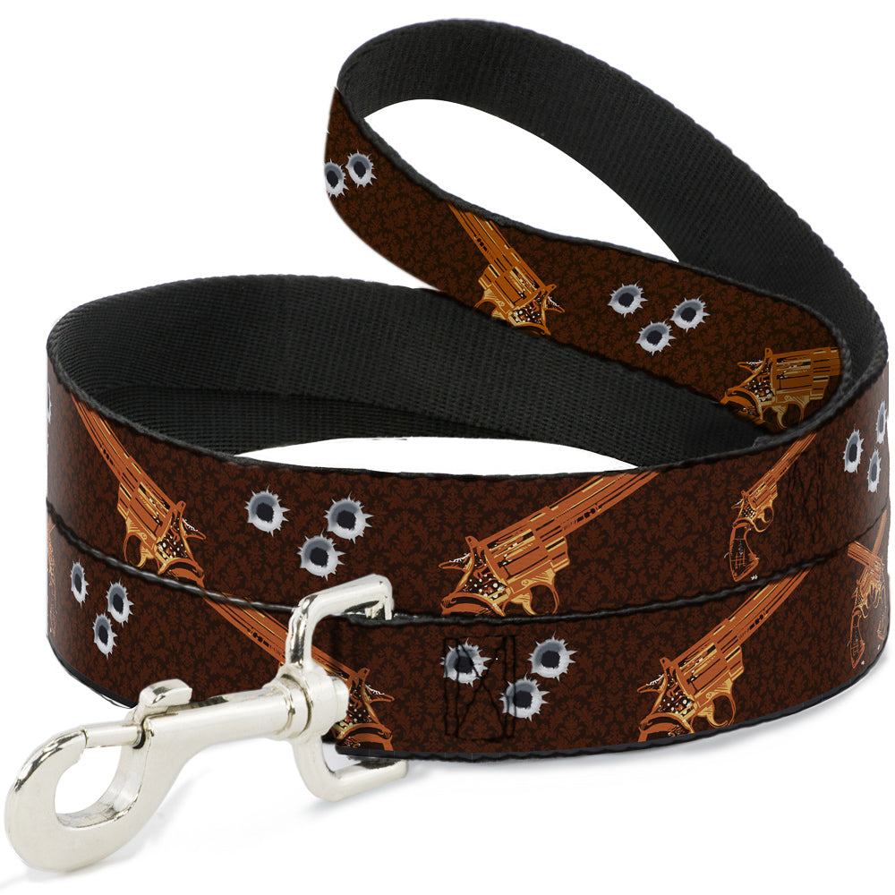 Buckle-Down Dog Leash - Revolvers Brown/Orange Dog Leashes Buckle-Down