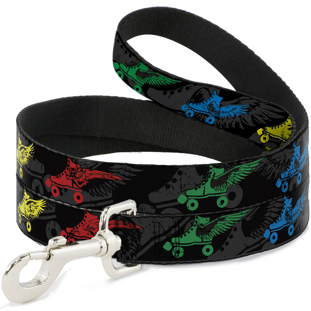 Dog Leash - Roller Skates Black/Gray/Multi Color Dog Leashes Buckle-Down