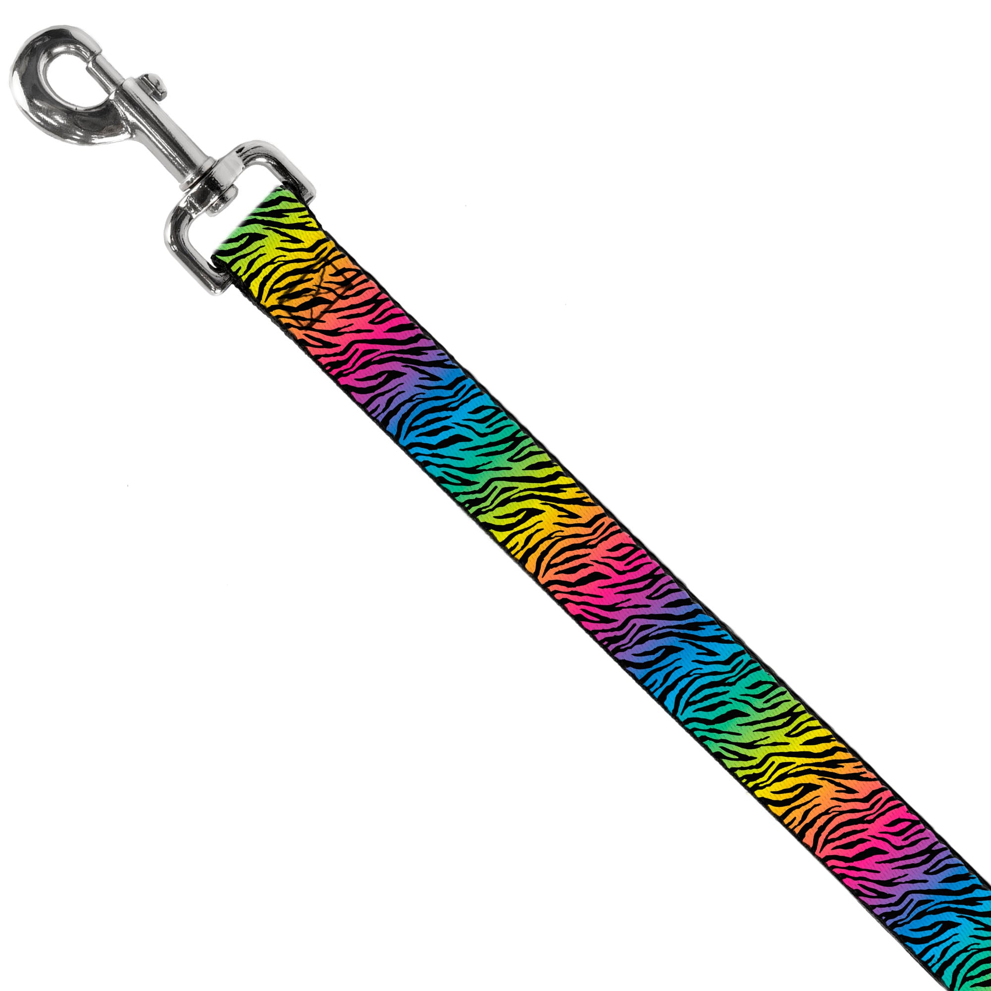 Dog Leash - Zebra Rainbow Ombre Dog Leashes Buckle-Down