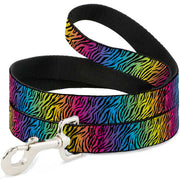 Dog Leash - Zebra Rainbow Ombre Dog Leashes Buckle-Down