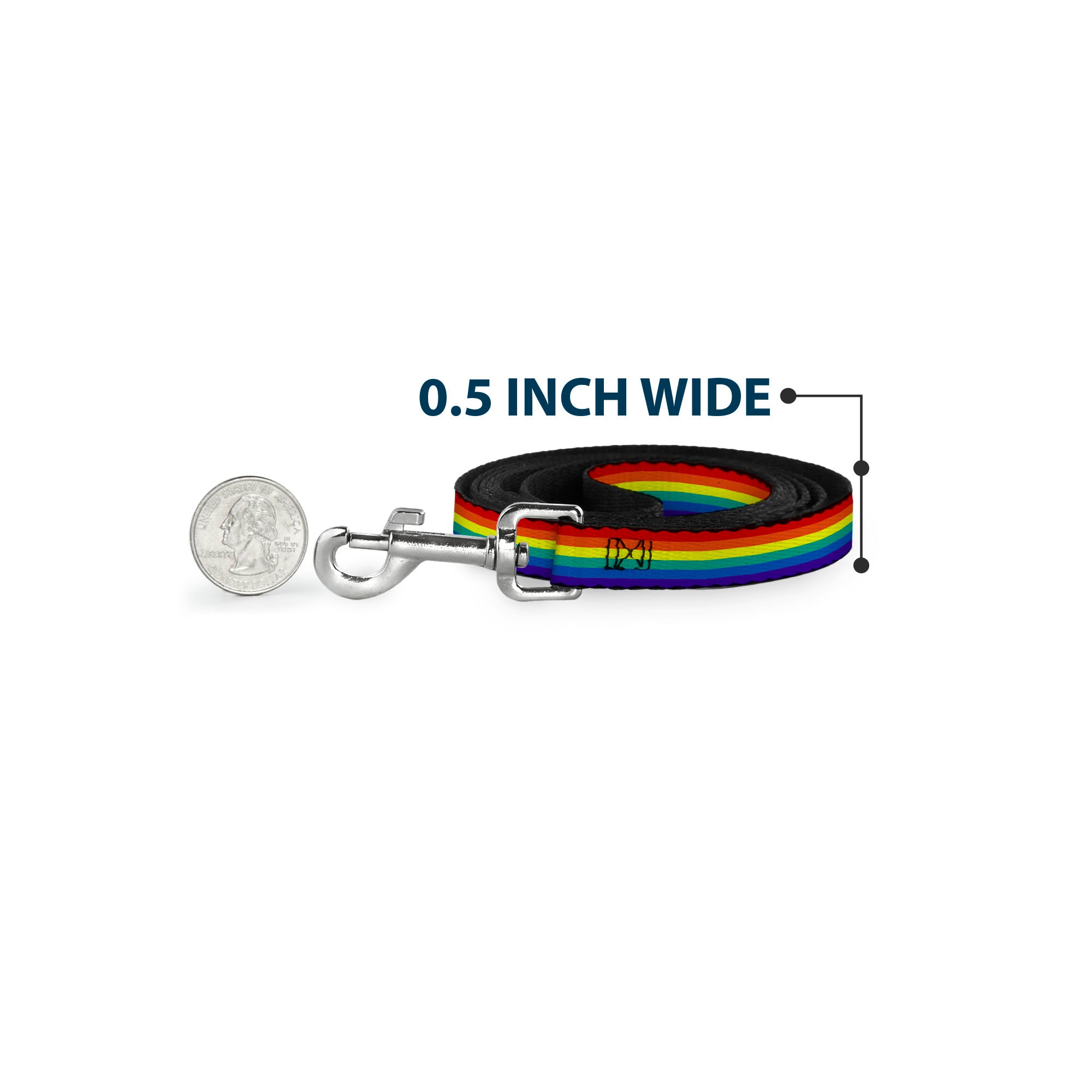 Dog Leash - Rainbow Print Dog Leashes Buckle-Down