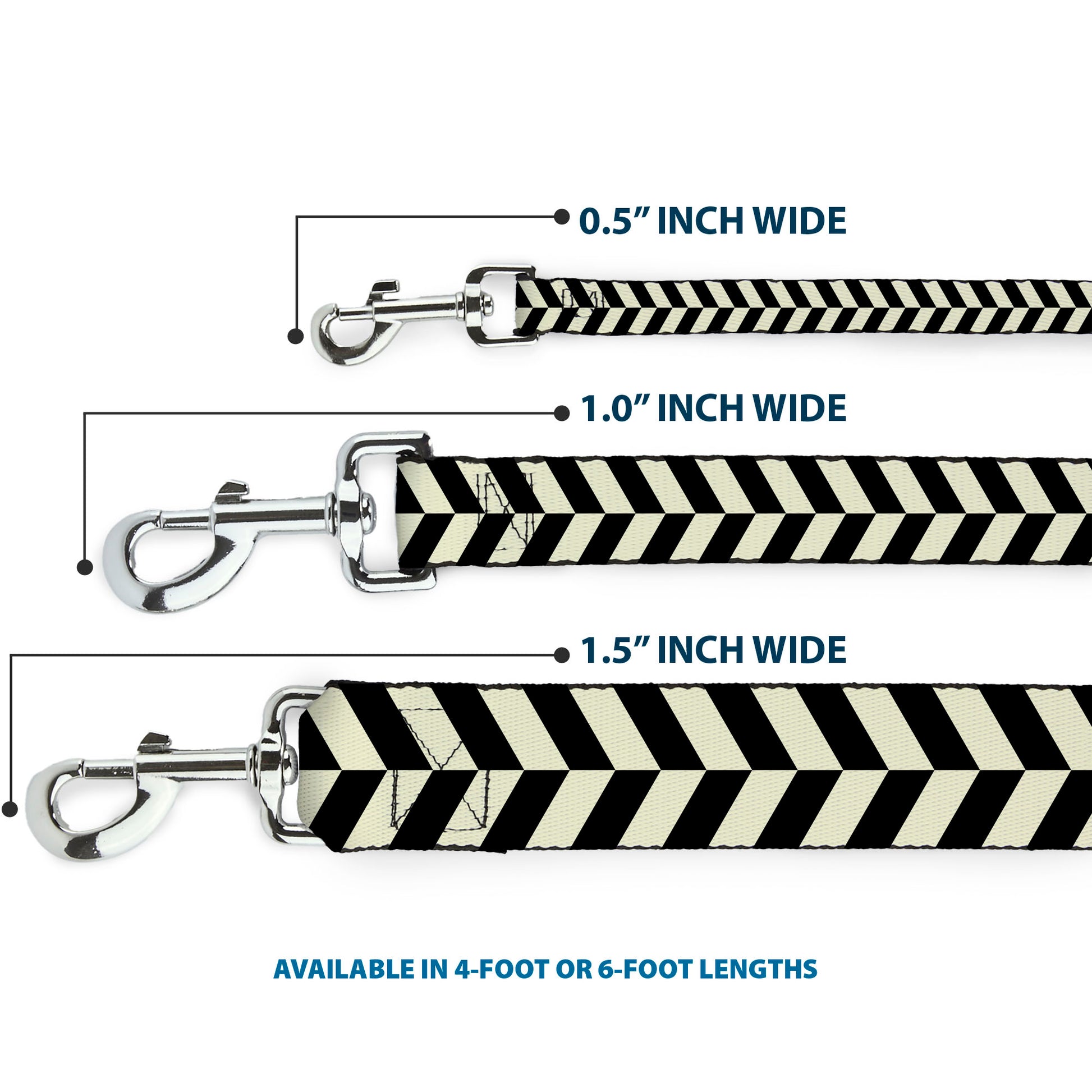 Dog Leash - Rhombus Split White/Black Dog Leashes Buckle-Down