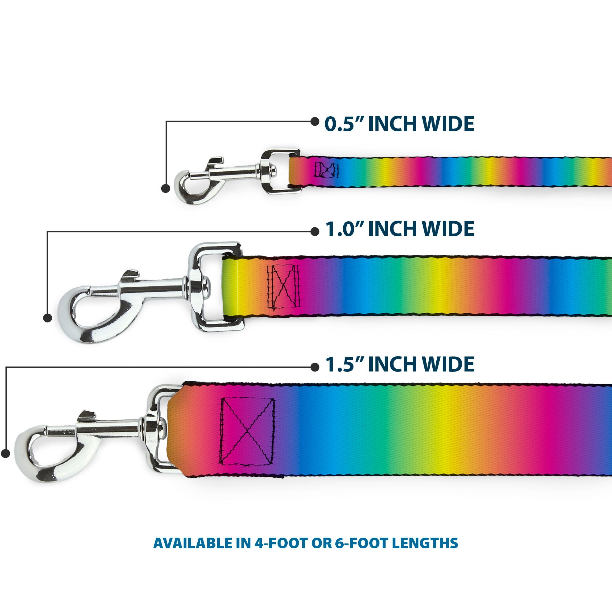 Dog Leash - Rainbow Ombre Dog Leashes Buckle-Down