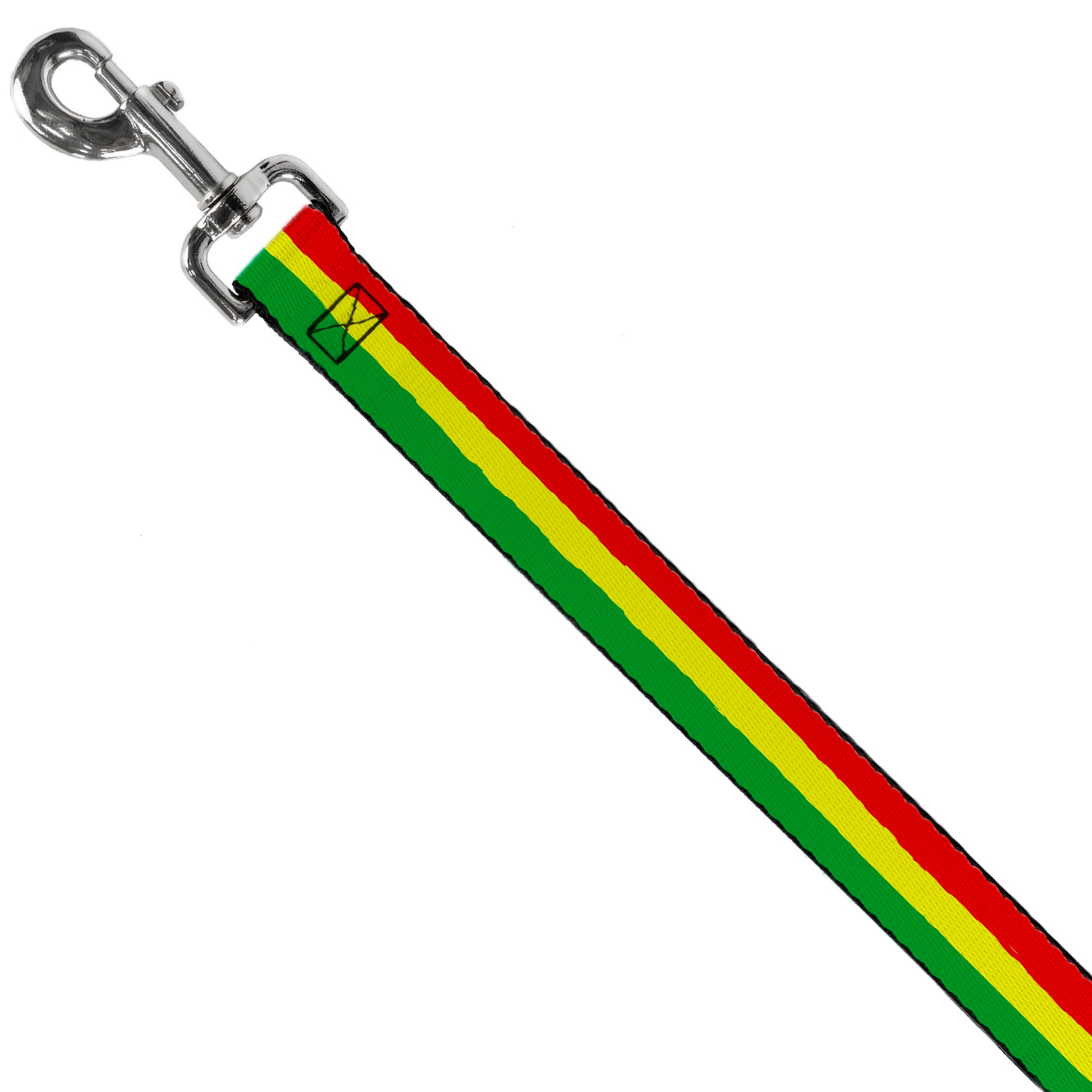 Dog Leash - Rasta Stripes Painted Green/Yellow/Red Dog Leashes Buckle-Down
