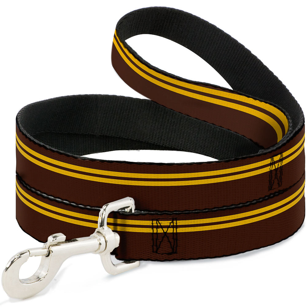 Dog Leash - Racing Stripe Brown/Gold Dog Leashes Buckle-Down
