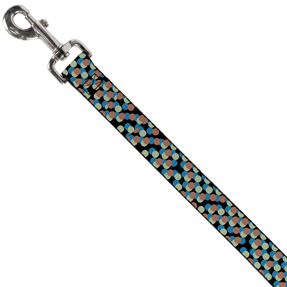 Dog Leash - Polka Dots Stacked Black/Blue/Sage/Brown Dog Leashes Buckle-Down