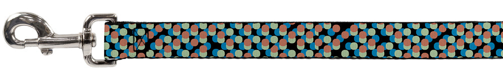 Dog Leash - Polka Dots Stacked Black/Blue/Sage/Brown Dog Leashes Buckle-Down