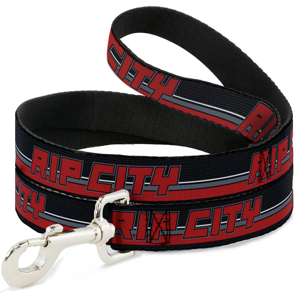 Dog Leash - RIP CITY/Stripe/Mesh Black/Gray/Red Dog Leashes Buckle-Down