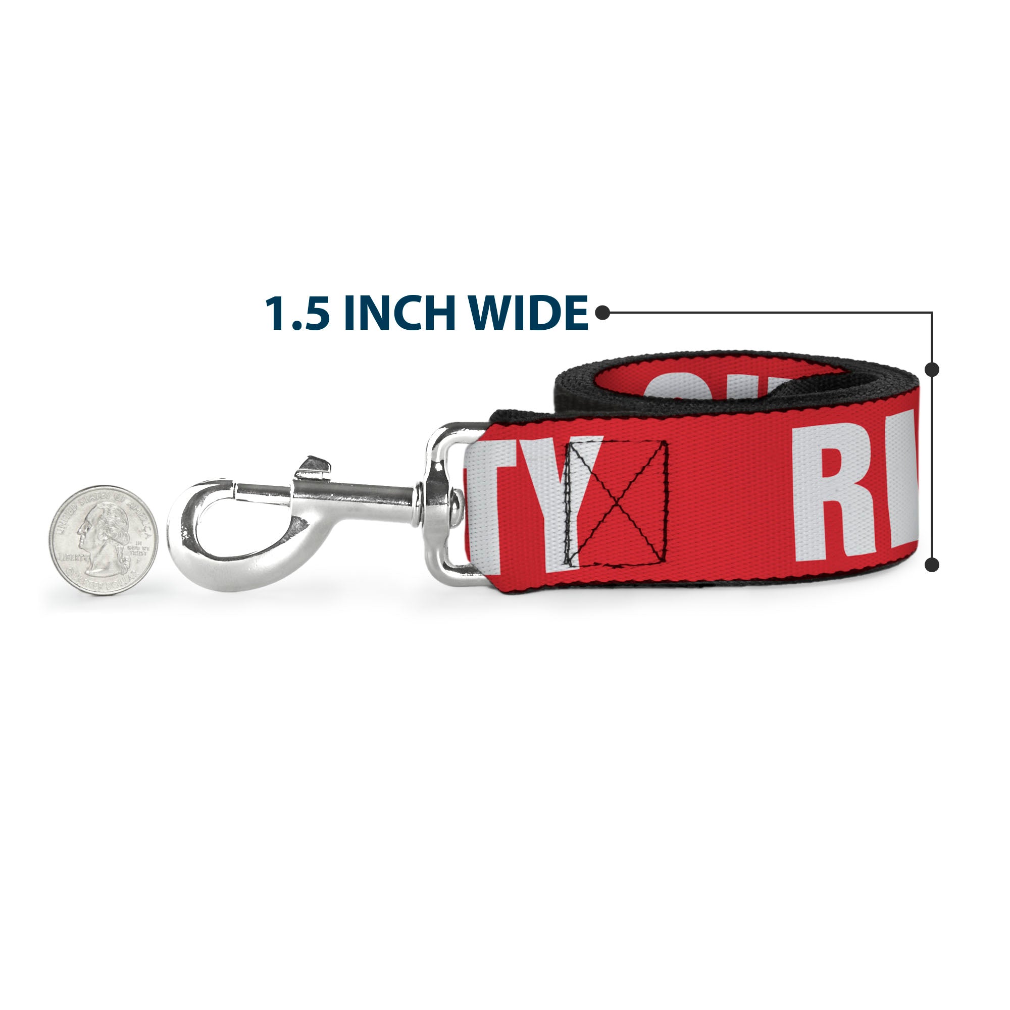 Dog Leash - RIP CITY Red/White Dog Leashes Buckle-Down