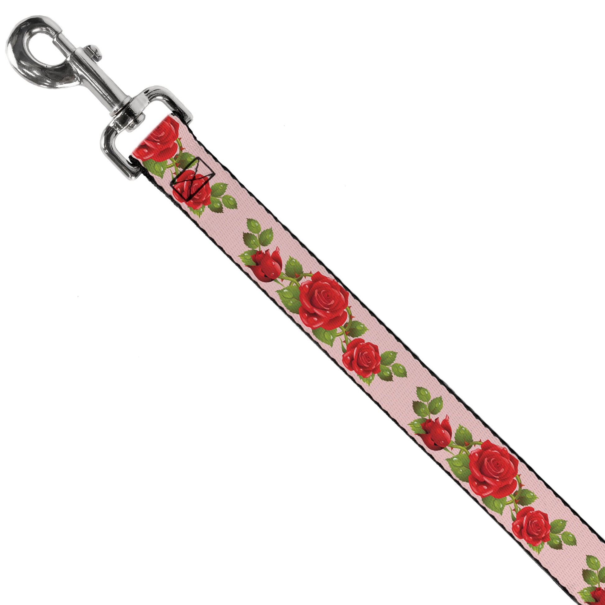 Dog Leash - Rose Trio/Leaves Pink Dog Leashes Buckle-Down