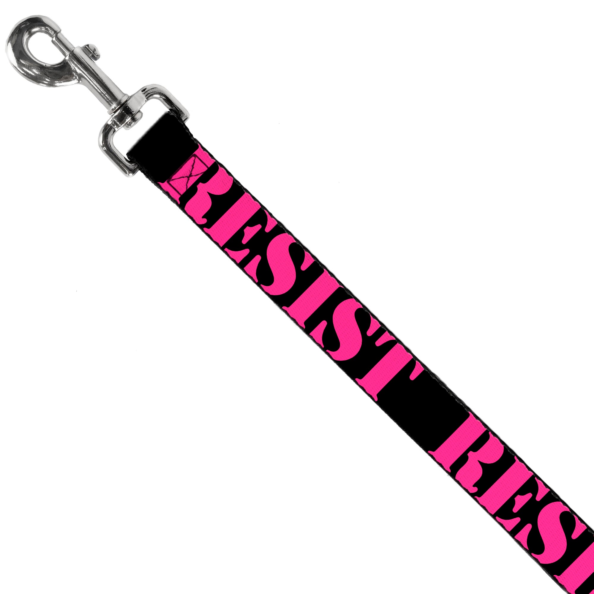 Dog Leash - RESIST Stencil Black/Pink Dog Leashes Buckle-Down