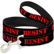 Dog Leash - RESIST Stencil Black/Red Dog Leashes Buckle-Down