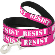 Dog Leash - RESIST Stencil Pink/White Dog Leashes Buckle-Down