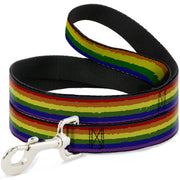 Dog Leash - Rainbow Stripe Painted Dog Leashes Buckle-Down