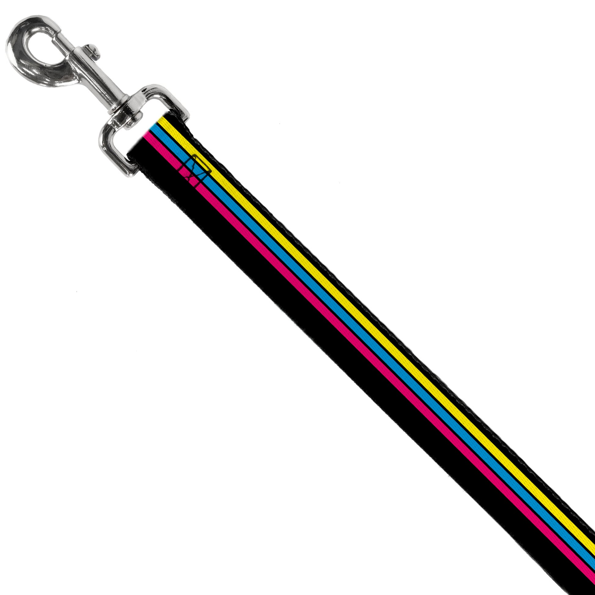 Dog Leash - Racing Stripes Black Yellow Blue Pink Dog Leashes Buckle-Down