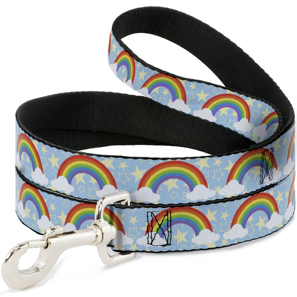 Dog Leash - Rainbows & Stars Light Blue/Yellow/Rainbow Dog Leashes Buckle-Down