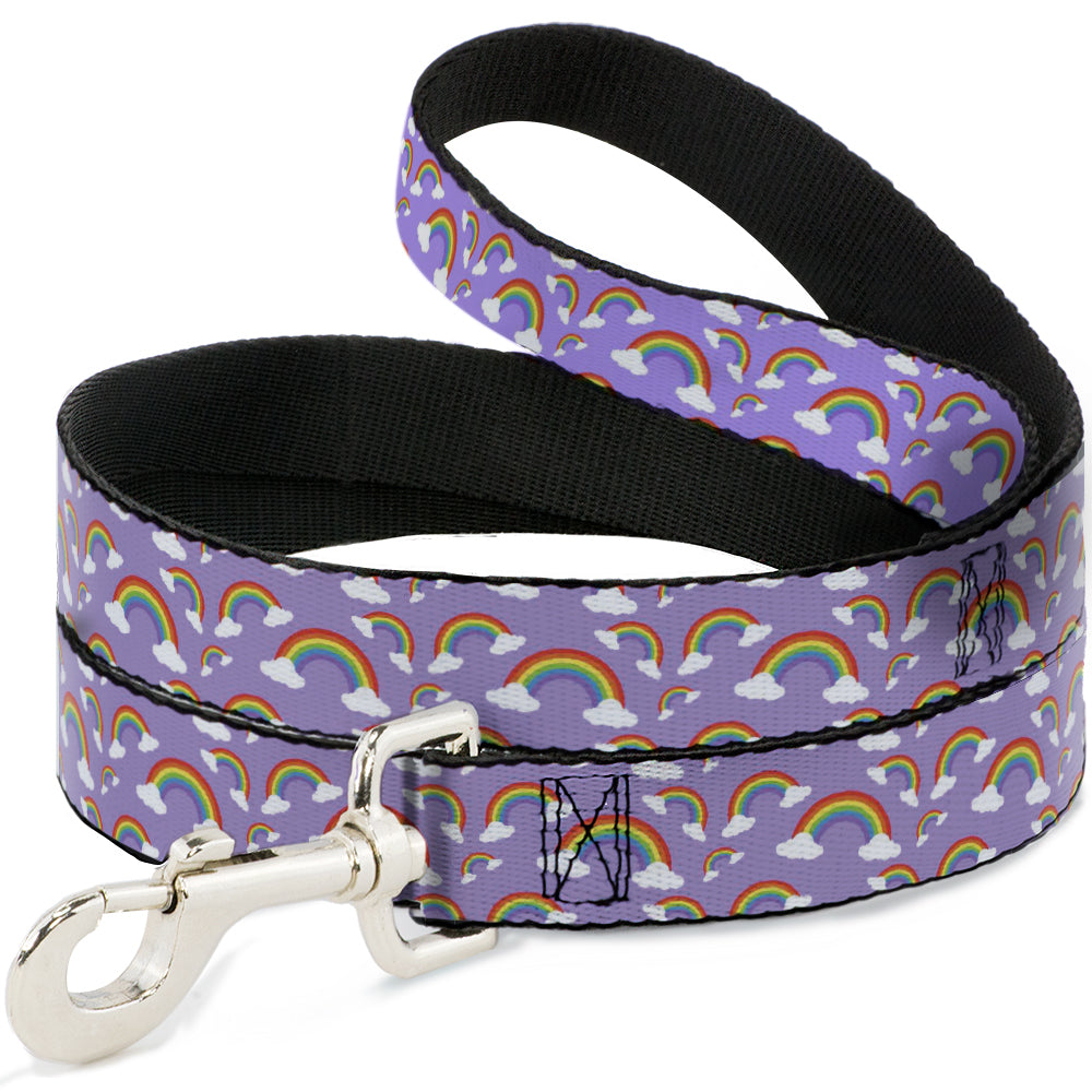 Dog Leash - Rainbows Scattered Lavender Dog Leashes Buckle-Down