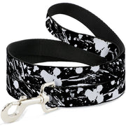 Dog Leash - Splatter Black/White Dog Leashes Buckle-Down