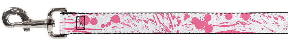 Dog Leash - Splatter White/Pink Dog Leashes Buckle-Down