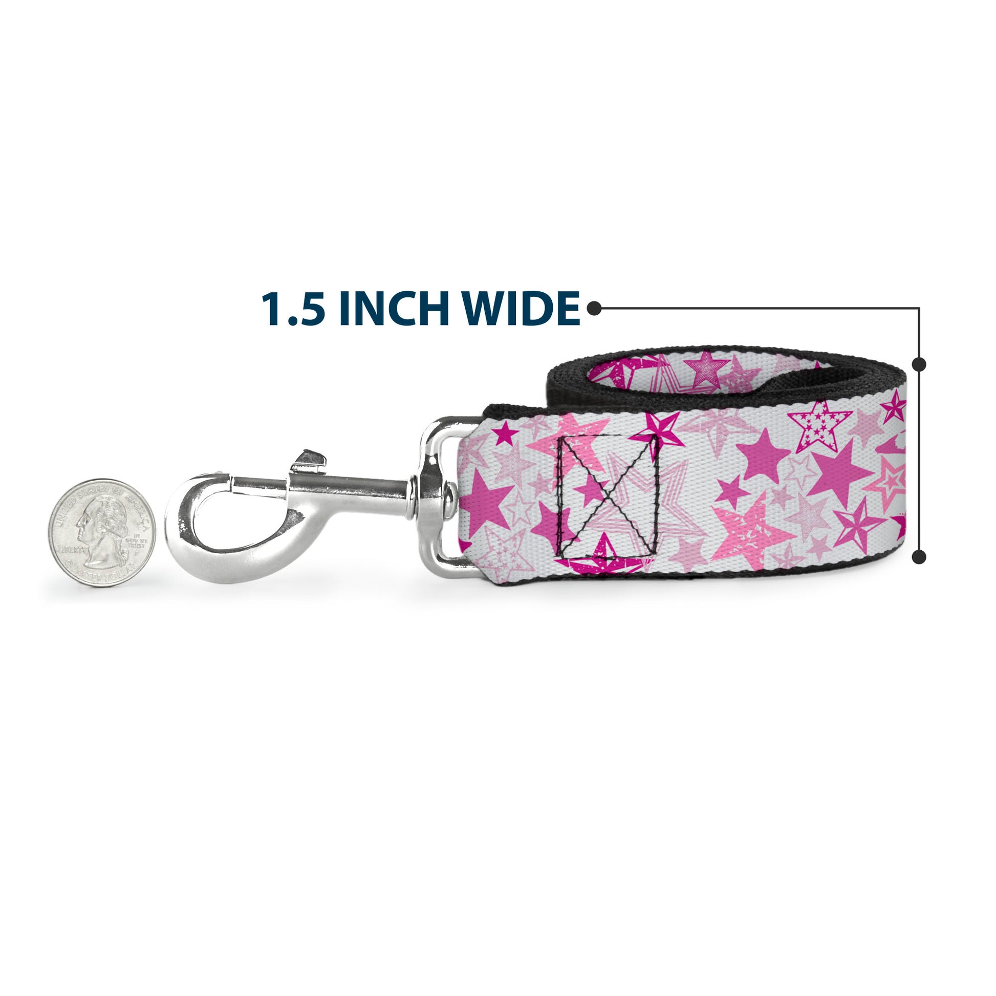 Dog Leash - Stargazer White/Pink Dog Leashes Buckle-Down