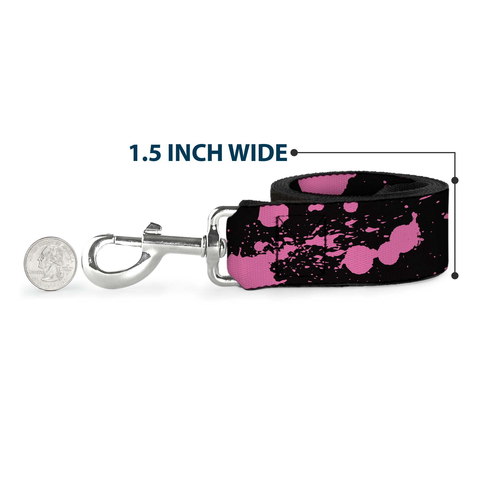 Dog Leash - Splatter Black/Pink Dog Leashes Buckle-Down